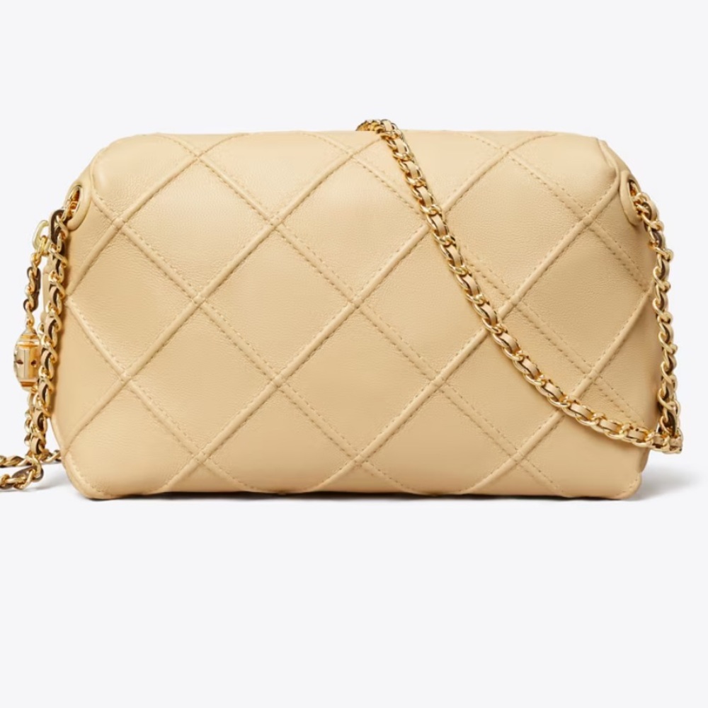 Tory Burch FLEMING SOFT CROSSBODY BAG NWT Vanilla Soft Serve - Picture 3 of 5